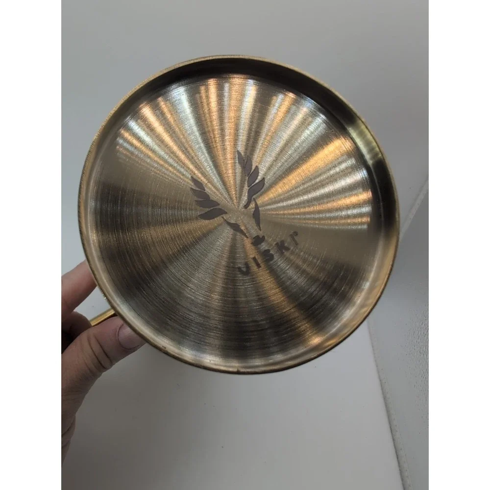 Viski Gold Modern Chic Drink Caraf  Stainless Steel 26 Oz Pitcher w Handle NEW